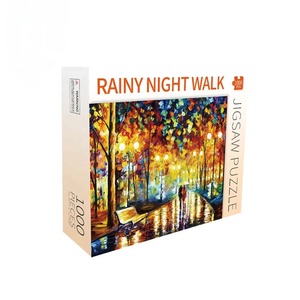 Notte di pioggia passeggiata UV finitura scatola di cartone colore imballaggio <span class=keywords><strong>Puzzle</strong></span> <span class=keywords><strong>1000</strong></span> <span class=keywords><strong>pezzi</strong></span> per adulti - Product Image 1