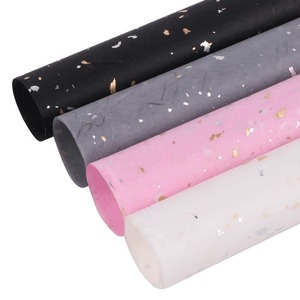 Custom Disposable Double-Sided Silicone Coated Tissue Paper Roll 80GSM Gold Foil Speckled Black Gray Pink White Packaging - Product Image 1