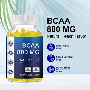 Integratore di Aminoacidi a Catena Ramificata (<span class=keywords><strong>BCAA</strong></span>) in Caramelle Gommose, 60 Gommose da 800mg, Supporto Proteico Muscolare, 30 Dosi - Product Image 2