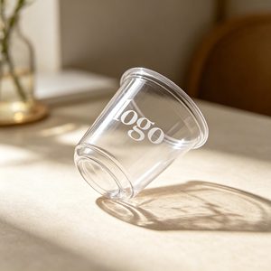 Bicchieri di Plastica Usa e Getta da 10/12/14/16/18/20oz Trasparenti per Bevande Fredde, Tè al Latte, Caffè, con Fondo Rotondo e Coperchi Personalizzabili - Product Image 4