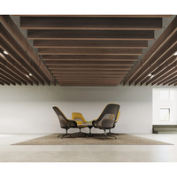 Baffles acoustiques modernes en fibre de polyester U Tech de 12 mm avec un NRC élevé de 0,8 pour la décoration des plafonds des écoles et des hôtels