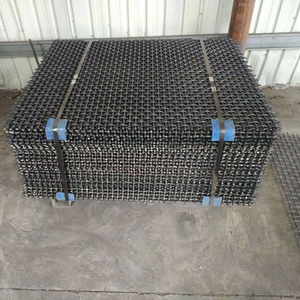 Service de pliage de treillis métallique tissé en acier au manganèse 65MN noir pour l'industrie minière et l'utilisation en criblage - Product Image 1