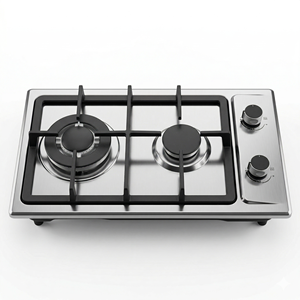 Cuisinière à gaz encastrable 12 pouces, <span class=keywords><strong>2</strong></span> brûleurs, en acier inoxydable, double combustible GPL/gaz naturel, allumage électronique, économe en énergie - Product Image 3