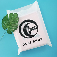 Sacs de courses en plastique PE personnalisés avec logo et poignée découpée, durables, pour usage promotionnel, pour vêtements