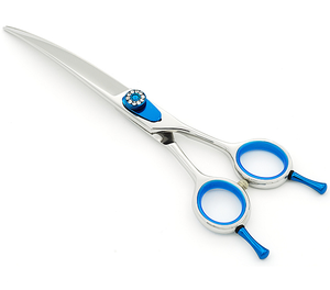 2021 Mới Nhất 7.5 Inch Lưỡi Cong Chất Lượng Cao Làm Tóc Kéo Cắt Cho Salon Tóc Và Pet Grooming Kéo - Product Image 1