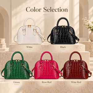 Sac à main élégant en cuir PU croco brillant avec poignée supérieure pour femme, idéal pour le quotidien, le travail, <span class=keywords><strong>les</strong></span> voyages, sac bandoulière, logo personnalisé, vente en gros - Product Image 2