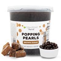 Perles de sucre brun naturelles de 7 lb, Taiwan Tea Zone B2066, Bubble Boba Squishy, 4 pièces/carton, pour améliorer les boissons au thé à bulles