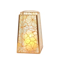 Décoration de mariage, lanternes en aluminium durables faites à la main, porte-bougies avec motif étoile, noir et or, décoration d'intérieur, Chine