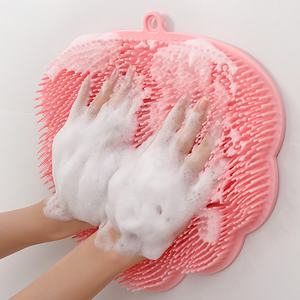 OEM/ODM duş silikon ayak masaj aparatı Scrubber banyo ayak fırça ayak vücut vantuz ile banyo ovalayıcı - Product Image 3