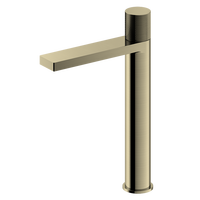 Robinet de lavabo haut en laiton massif contemporain à poignée unique avec bec carré