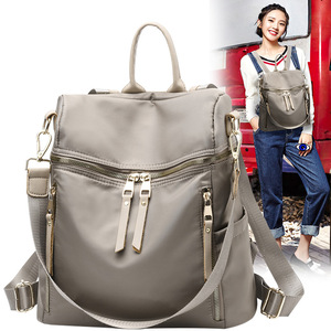 Women's Nylon <b>Backpack</b> <b>Medium</b> Capacity Waterproof Casual Shoulder Bag with Detachable Strap and Zipper Closure - Product Image 6