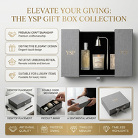 Boîte d'emballage de luxe personnalisée à double porte pour bougies et parfums, avec insert en ruban, boîtes rigides en papier pour coffrets cadeaux d'aromathérapie