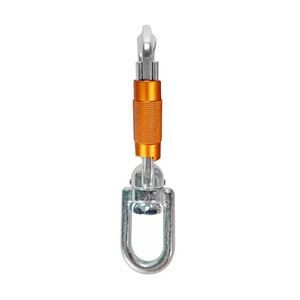 Mousqueton d'escalade robuste à verrouillage automatique et pivotant, 40 kN, en aluminium, <span class=keywords><strong>triple</strong></span> verrouillage <span class=keywords><strong>avec</strong></span> anse captive - Product Image 5