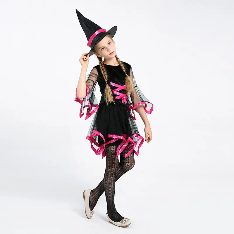 Kids Role Play Clothing Princess Dress Children Fancy Cosplay Queen Spider Witch Costume Halloween