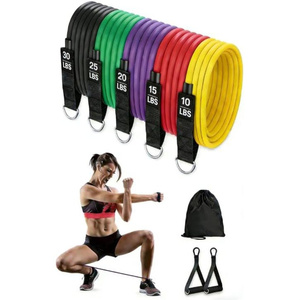 Juego de Bandas de Resistencia Portátiles para Entrenamiento de Fuerza, Yoga y Ejercicio, con Asas - Product Image 2