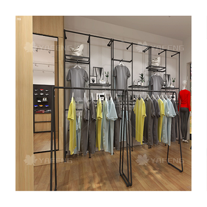 Di lusso negozio nero espositore per abbigliamento abbigliamento abbigliamento Rack per negozio di abbigliamento - Product Image 1