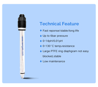 Électrode pH de qualité alimentaire sans plomb pour l'eau des process alimentaires et des boissons Sonde pH Capteur pH