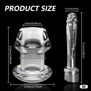 Cabezal de <span class=keywords><strong>Ducha</strong></span> Portátil y Boquilla para Enema, Dispositivo de Limpieza Anal con Tapón Anal de Metal para Sexo Anal - Product Image 5