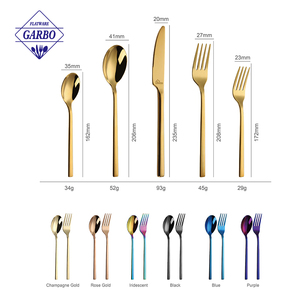 Juego de Cubiertos de Acero Inoxidable 410SS de Fábrica China, con Recubrimiento PVD Dorado y Logotipo Grabado con Láser, Apto para Lavavajillas, para Hogar, Restaurante, Bar, <span class=keywords><strong>Tienda</strong></span>, Bocadillos, Decoración Económica - Product Image 2