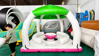 Isla Flotante Inflable Modular Lilytoys con Toldo, Plataforma de Muelle para Yates con Certificación CE