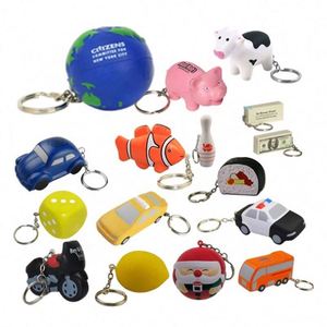 Porte-clés anti-stress en mousse PU personnalisable (couleur et taille) en forme de Terre, jouet promotionnel pour le soulagement du stress, vente en gros - Product Image 2