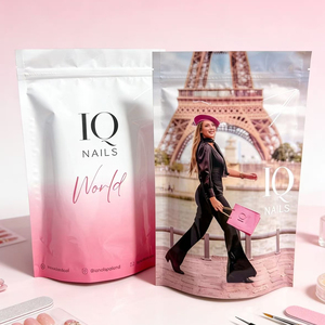 Bolsa personalizada impresa con cierre vertical para muestras cosméticas, para empaque de productos de manicura - Product Image 2