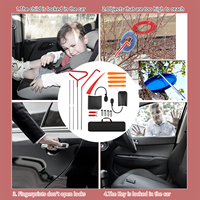 Outil de récupération de crochet longue distance, kit de combinaison de voiture crochet de traction poussoir entretien de positionnement auxiliaire ensemble d'outils d'urgence