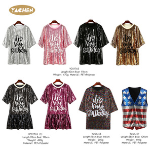 YACHEN Abito Camicia con Paillettes Scintillanti per Compleanno, Maglietta da Donna 'IT È il Mio Compleanno' per Feste, Discoteche, Festival e Club - Product Image 2