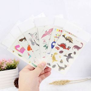 Nuevas Pegatinas de Tatuajes Temporales para Niños, Originales, Impermeables, Ecológicas, con Dibujos Animados, Personalizadas, de Dinosaurios y Animales, Desechables - Product Image 1