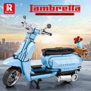 Lambretta V200 Cars Building <b>Block</b> Set 50 Pieces <b>Plastic</b> Educational Toy for Ages 8-13 Desktop Ornament 11036 - Product Image 4