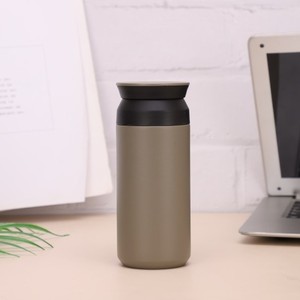 Bouteille d'eau isotherme japonaise Harajuku en acier inoxydable 304 de 350 ml avec infuseur à thé, poignée et couvercle plat, tasse de voyage pour voiture - Product Image 6