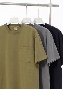 <span class=keywords><strong>T-shirts</strong></span> surdimensionnés 100% coton délavés à l'acide design de logo personnalisé pour hommes chemise à manches courtes de haute qualité pour hommes - Product Image 2