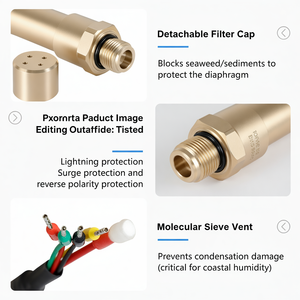 เซ็นเซอร์ส่งสัญญาณระดับน้ำถังถ่วงน้ำทะเลทำจากโลหะผสมไทเทเนียม - Product Image 5