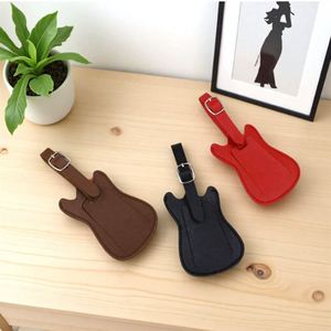 Wholesale Guitar Shape PU Leather Luggage <b>Tag</b> Customizable Music-themed Travel Bag <b>ID</b> Customizable Colorful <b>Tag</b> Luggage <b>Tag</b> - Product Image 1
