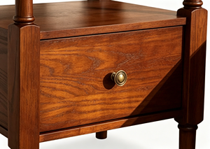 Premium Solid Wood Nightstand French Vintage Spindle <b>Legs</b> 2 Drawer Storage Bedroom Furniture Stable Bedside End <b>Table</b> - Product Image 6