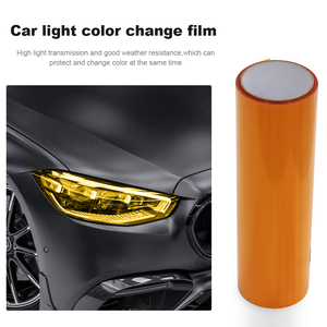 Película de <span class=keywords><strong>Vinilo</strong></span> Camaleón para Faros de Coche y Motocicleta, <span class=keywords><strong>Vinilo</strong></span> Adhesivo de PVC Naranja Amarillo, Película Protectora para Faros de Coche, Adhesivo que Cambia de Color - Product Image 3