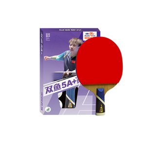 Dubbele Vis 5a + Serie Puur Hout Met Ittf <span class=keywords><strong>Pingpong</strong></span> Rubber Training Bat Tafeltennisracket - Product Image 1