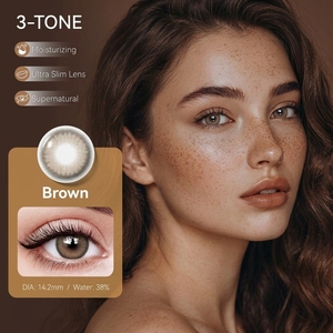 <span class=keywords><strong>Lentilles</strong></span> <span class=keywords><strong>de</strong></span> <span class=keywords><strong>contact</strong></span> Miiemo BROWN Olive Naturelles, Série Couleurs HD, Souples, Utilisation Semicohérente, pour Usage Quotidien, Rendez-vous, Mode et Fêtes - Product Image 1