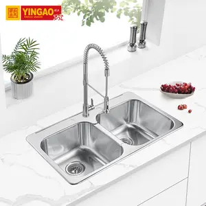 T3120DJapan Topmount Dupla Tigela de Aço Inoxidável Pia Da Cozinha Artesanal