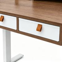 Bureau de travail moderne électrique réglable en hauteur avec tiroirs, idéal pour le télétravail et respectueux de l'environnement