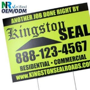 Wholesale Customized Waterproof Outdoor Billboard Corrugated <b>Plastic</b> <b>Sheet</b> Yard Sign with H Stake and Free Sample - Product Image 1