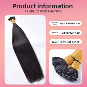 Extensiones <span class=keywords><strong>de</strong></span> Cabello Humano Real <span class=keywords><strong>de</strong></span> Europa, América y África, Punta Plana, Cabello Largo Liso/Rizado para <span class=keywords><strong>Mujer</strong></span>, Se Puede Permanecer y Teñir - Product Image 4