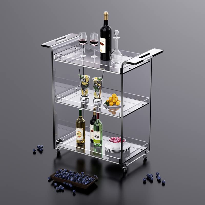 acrylic bar cart