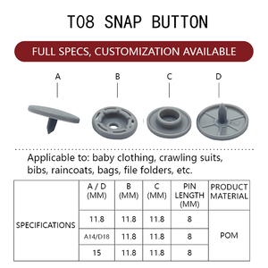 Tùy Chỉnh Kích Thước 20Mm Bé Quần Áo Snap Nút 4 Phần Đầy Màu Sắc Nhựa Với Mạ Kỹ Thuật Có Thể Giặt Nhà Cung Cấp - Product Image 5