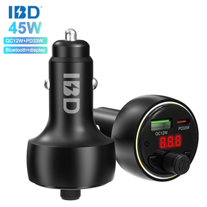 IBD ผลิตภัณฑ์ใหม่ บลูทูธ มิวสิค BT5.0 เครื่องเล่นเพลงบลูทูธพร้อมจอแสดงผล/33W+12W/รวม 45W จอแสดงผลดิจิตอล FM ทูบ ชาร์จเจอร์ในรถยนต์อัจฉริยะ - Product Image 2