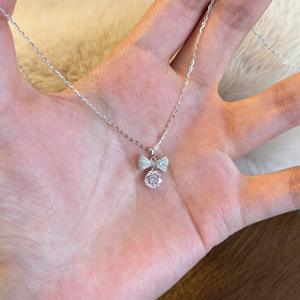 Collier pendentif en argent pur S925, forme carrée princesse, entièrement serti de diamants, petit pendentif en zirconium en forme de fleur de glace, pendentifs à la mode - Product Image 1