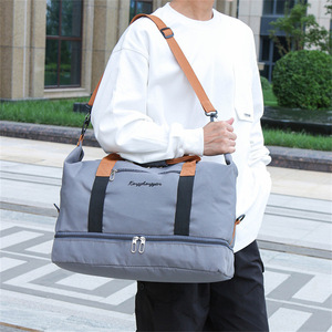 Sac de sport étanche grande capacité avec fermeture éclair pour gym, voyage, sport, compartiment humide/sec, conception de logo personnalisé - Product Image 4
