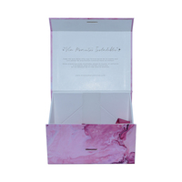 Boîte cadeau magnétique personnalisée de luxe de grande taille de haute qualité pour chaussettes, en carton rose certifié ISO9001, avec ruban