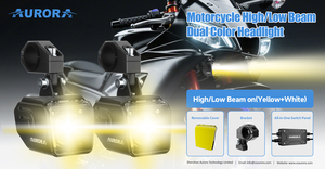 <span class=keywords><strong>Faros</strong></span> Delanteros <span class=keywords><strong>LED</strong></span> Aurora de Doble Color para Motocicleta, Luces <span class=keywords><strong>Antiniebla</strong></span> Todoterreno - Product Image 4