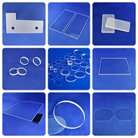 Plaque carrée transparente en quartz naturel fusionné haute température sur mesure |   Surface polie givrée, 92% de transmission de la lumière, HaiChuan